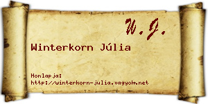Winterkorn Júlia névjegykártya