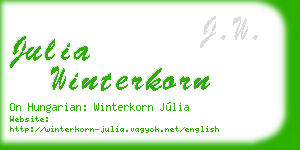 julia winterkorn business card